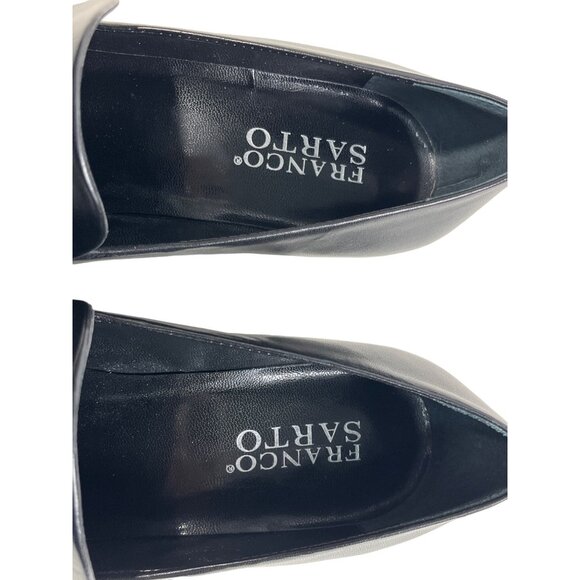 Franco Sarto Womens Black Nolan Tailored Heeled Loafers Sz 8 - Picture 7 of 12